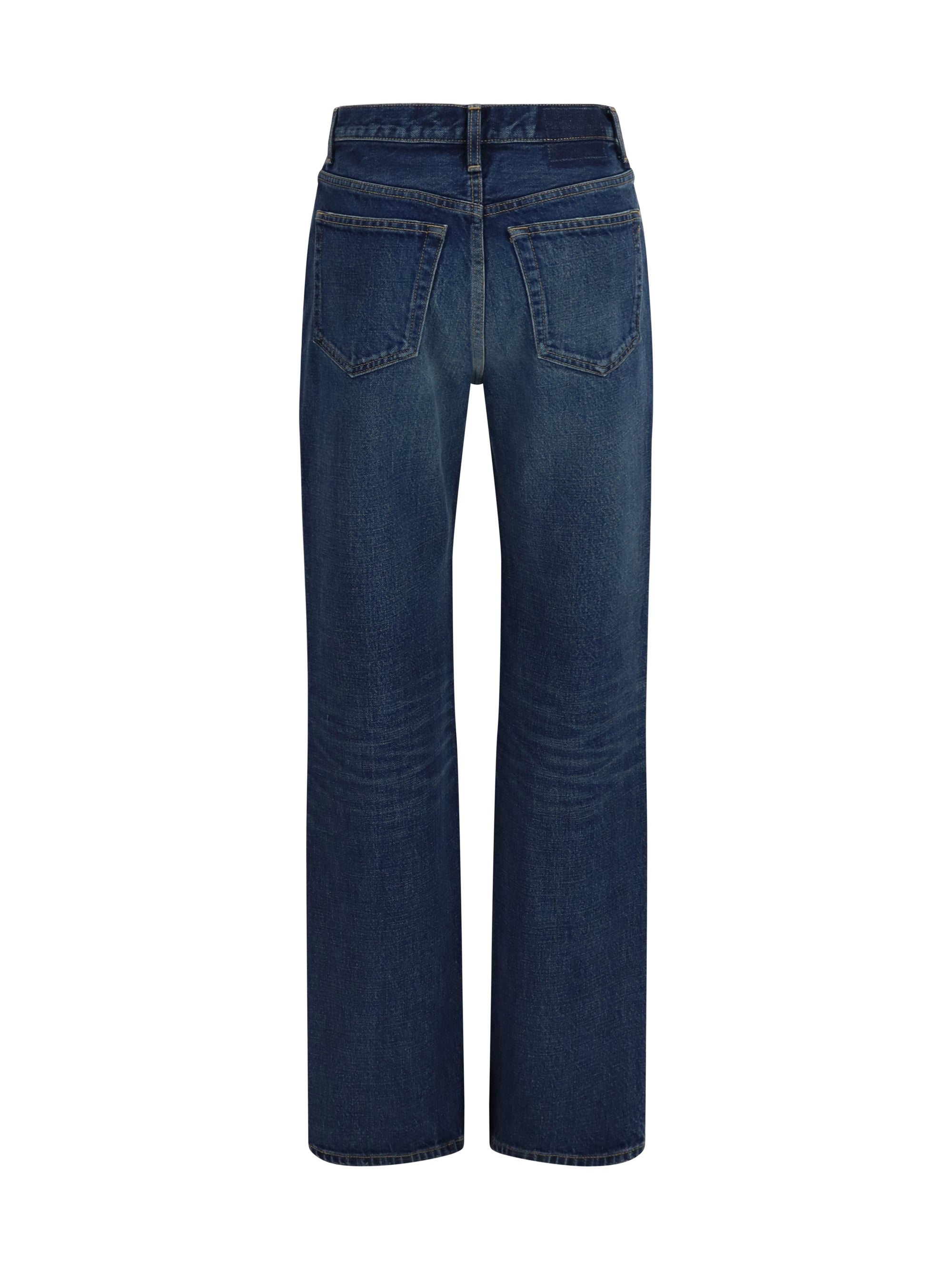 straight-leg denim jeans