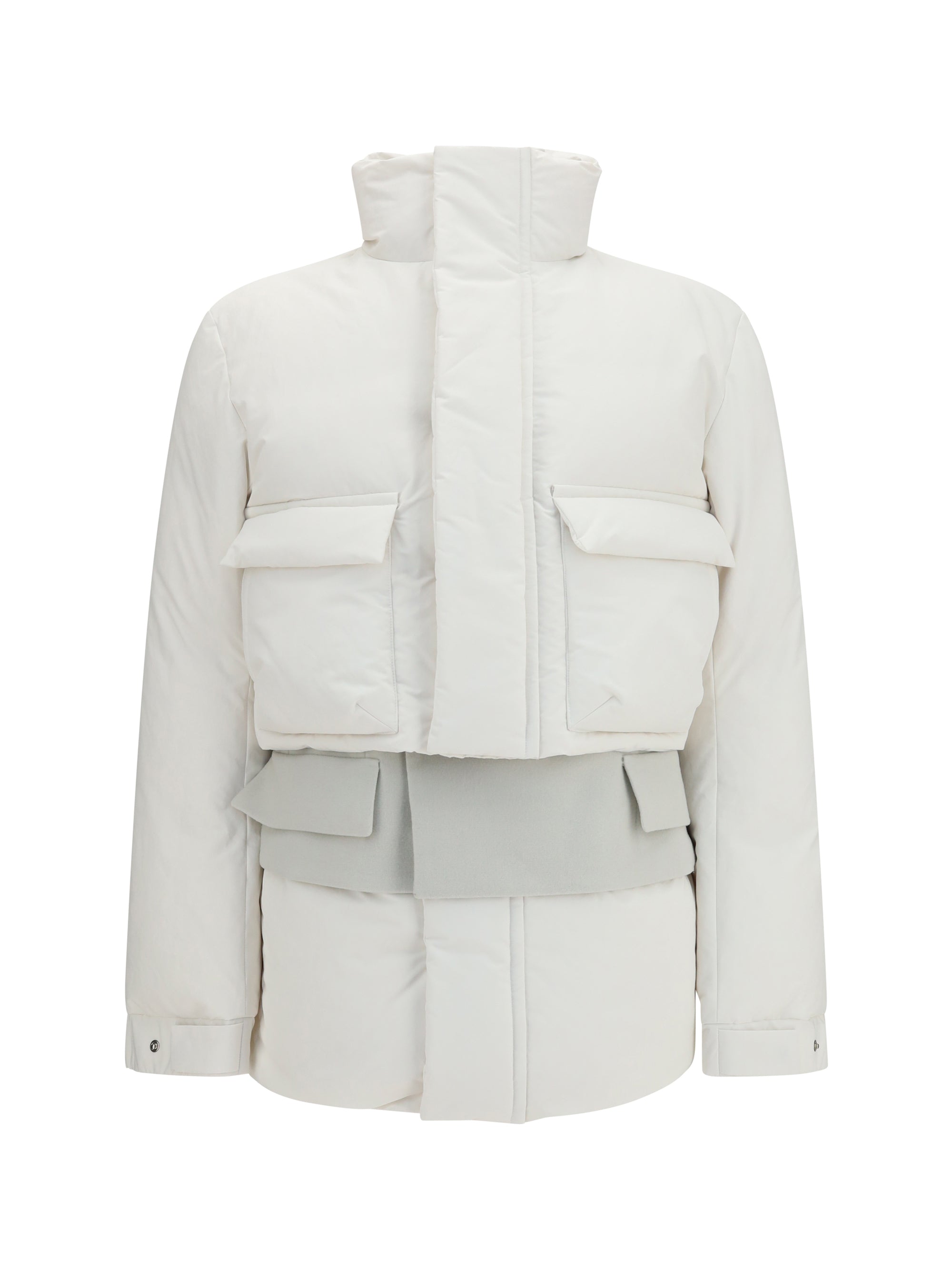 double padded jacket with zip closure