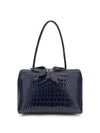 l’altra di milano crocodile-effect shoulder bag