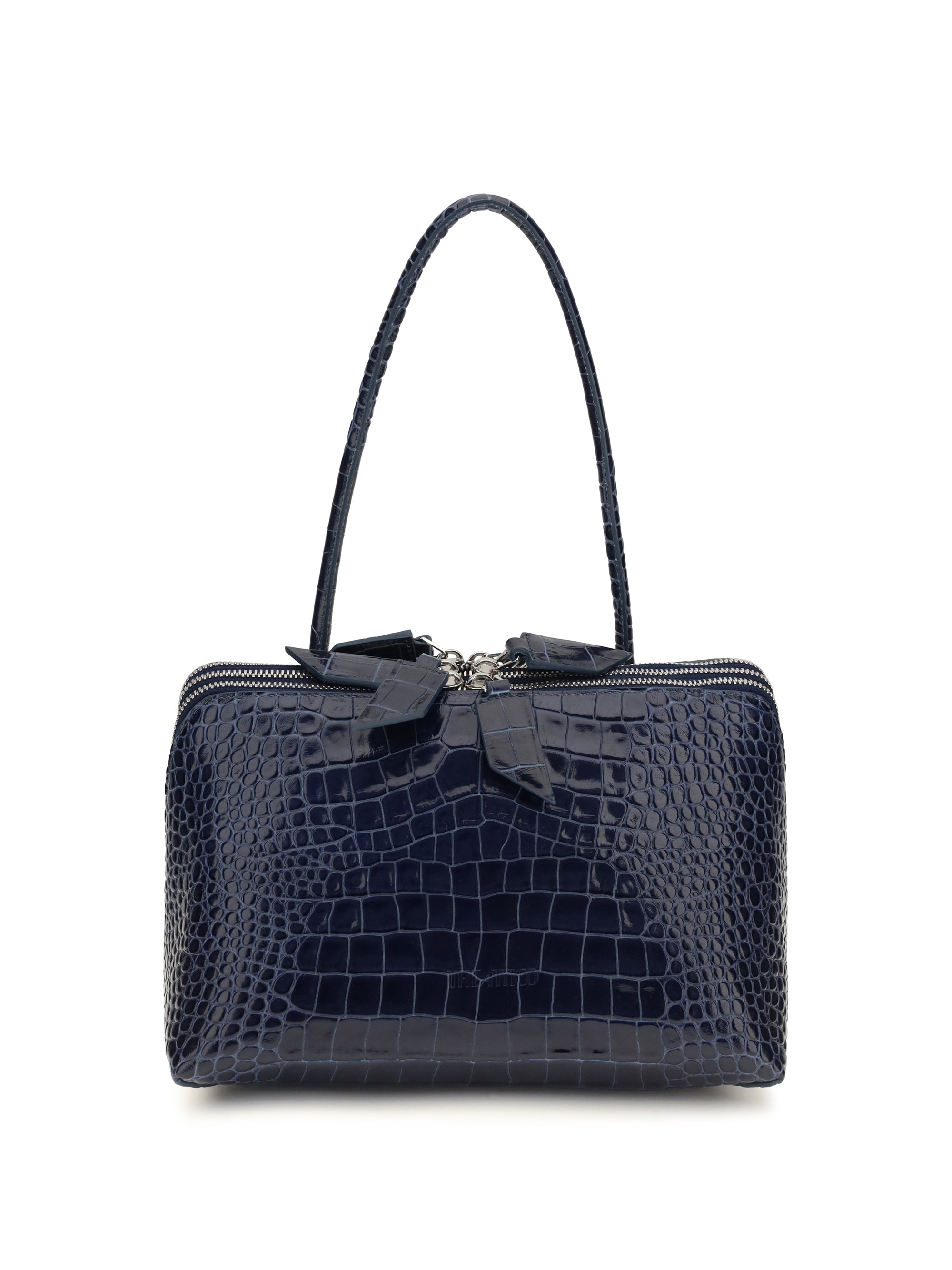 l’altra di milano crocodile-effect shoulder bag