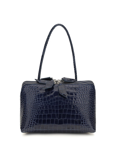 l’altra di milano crocodile-effect shoulder bag