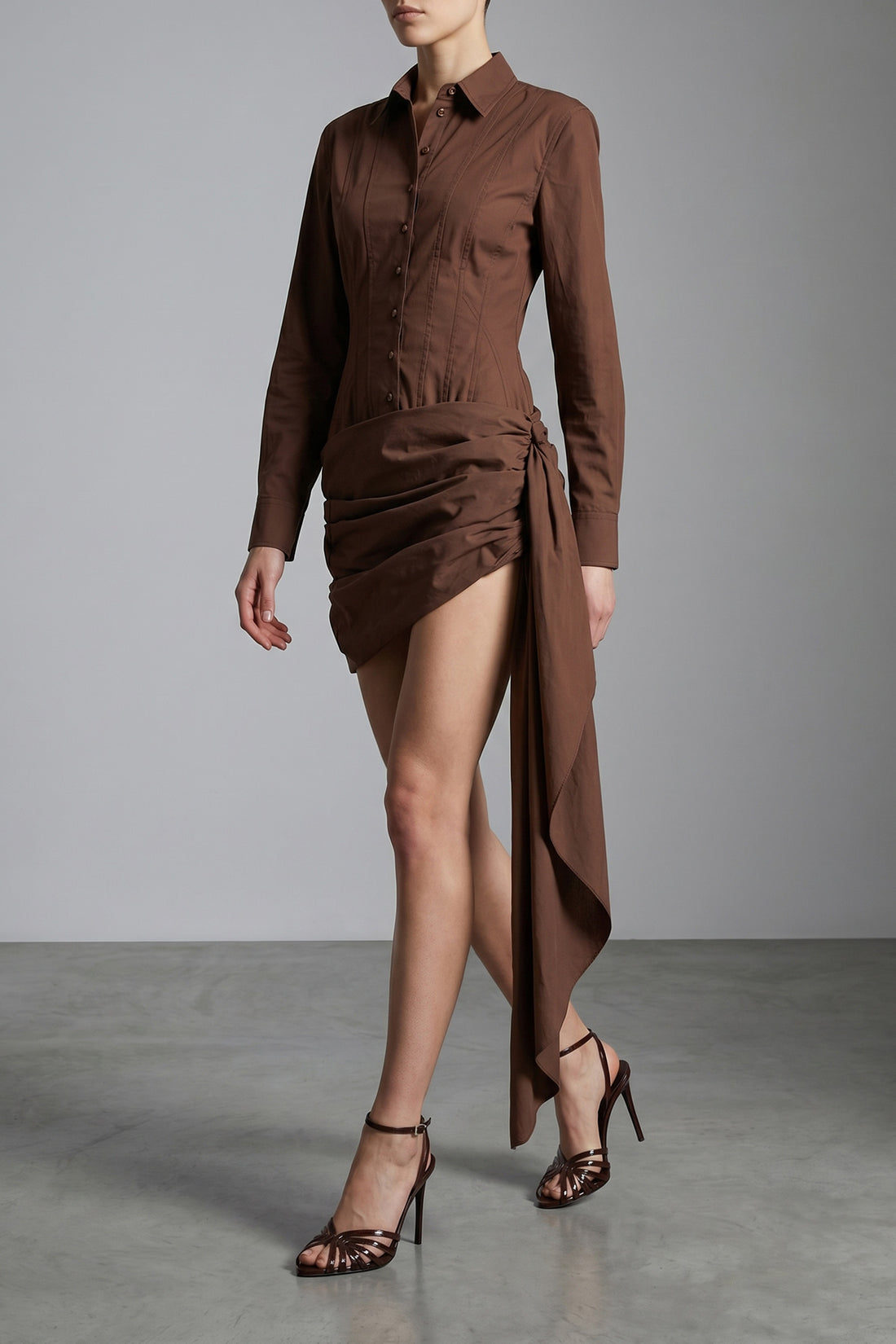 GIUSEPPE DI MORABITO 40 mini dress in cotton poplin