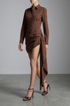 mini dress in cotton poplin