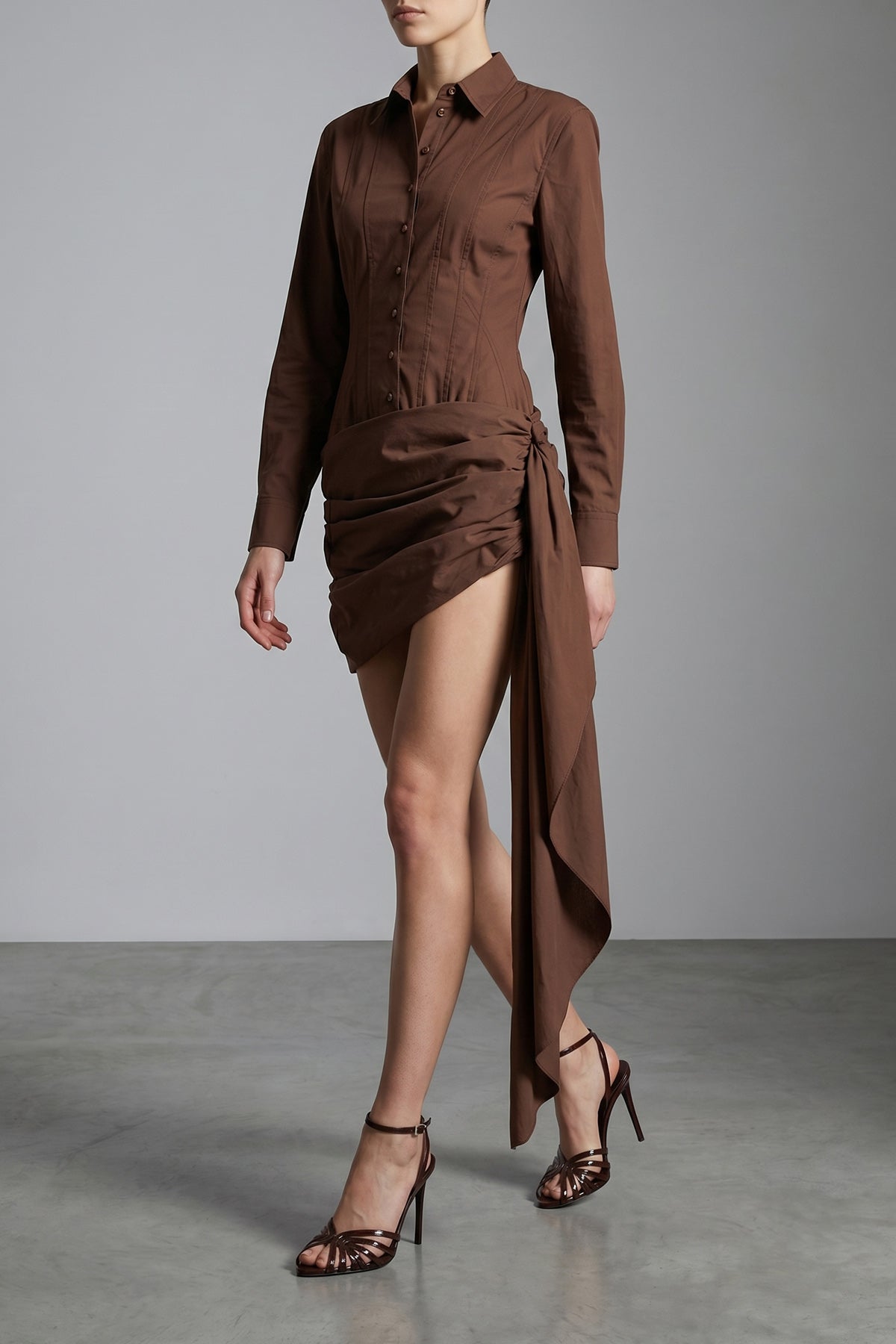 mini dress in cotton poplin