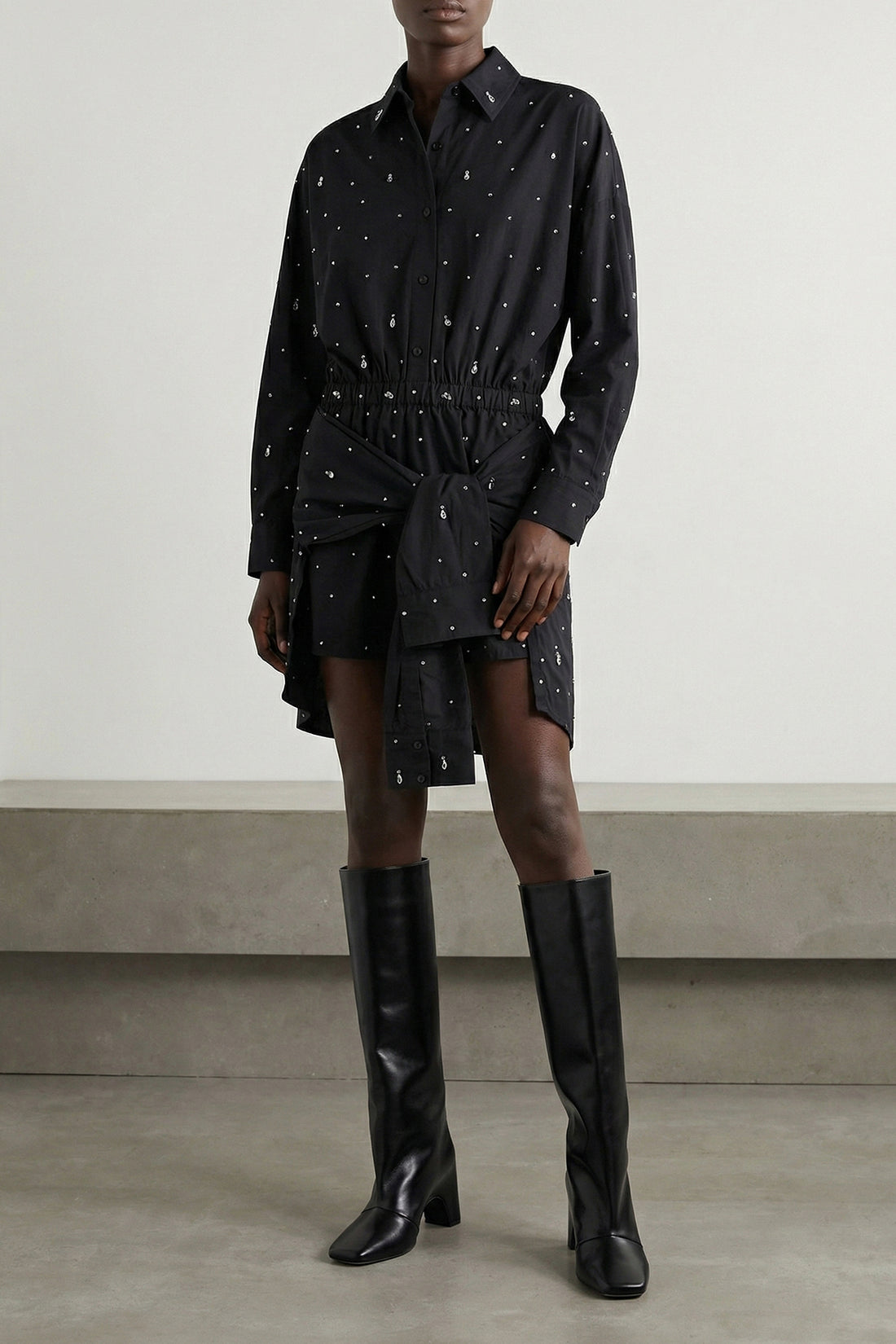GIUSEPPE DI MORABITO 40 mini dress in cotton poplin
