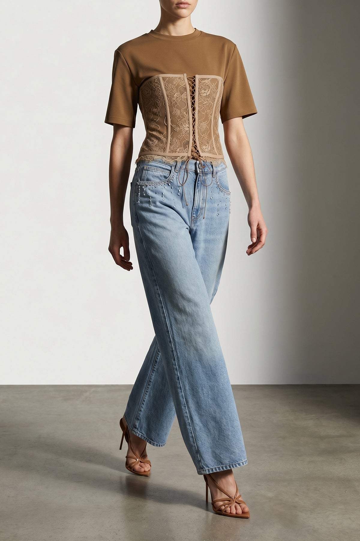 viscose blend crewneck t-shirt