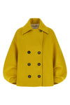the seth tela coat redefines the outerwear through a bold and structured silho