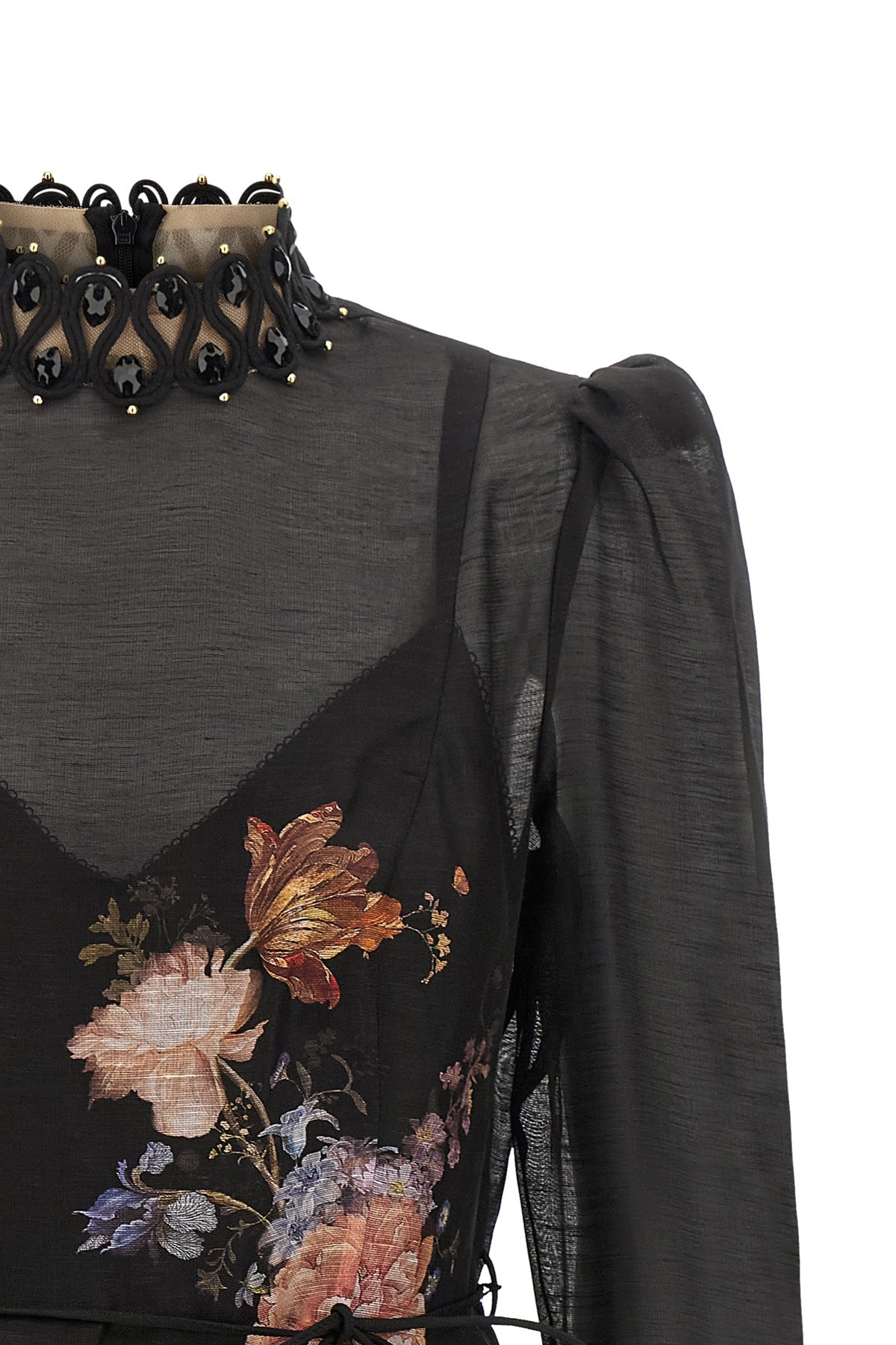 the zimmermann valiant embellish mini dress defines a romantic and structured si