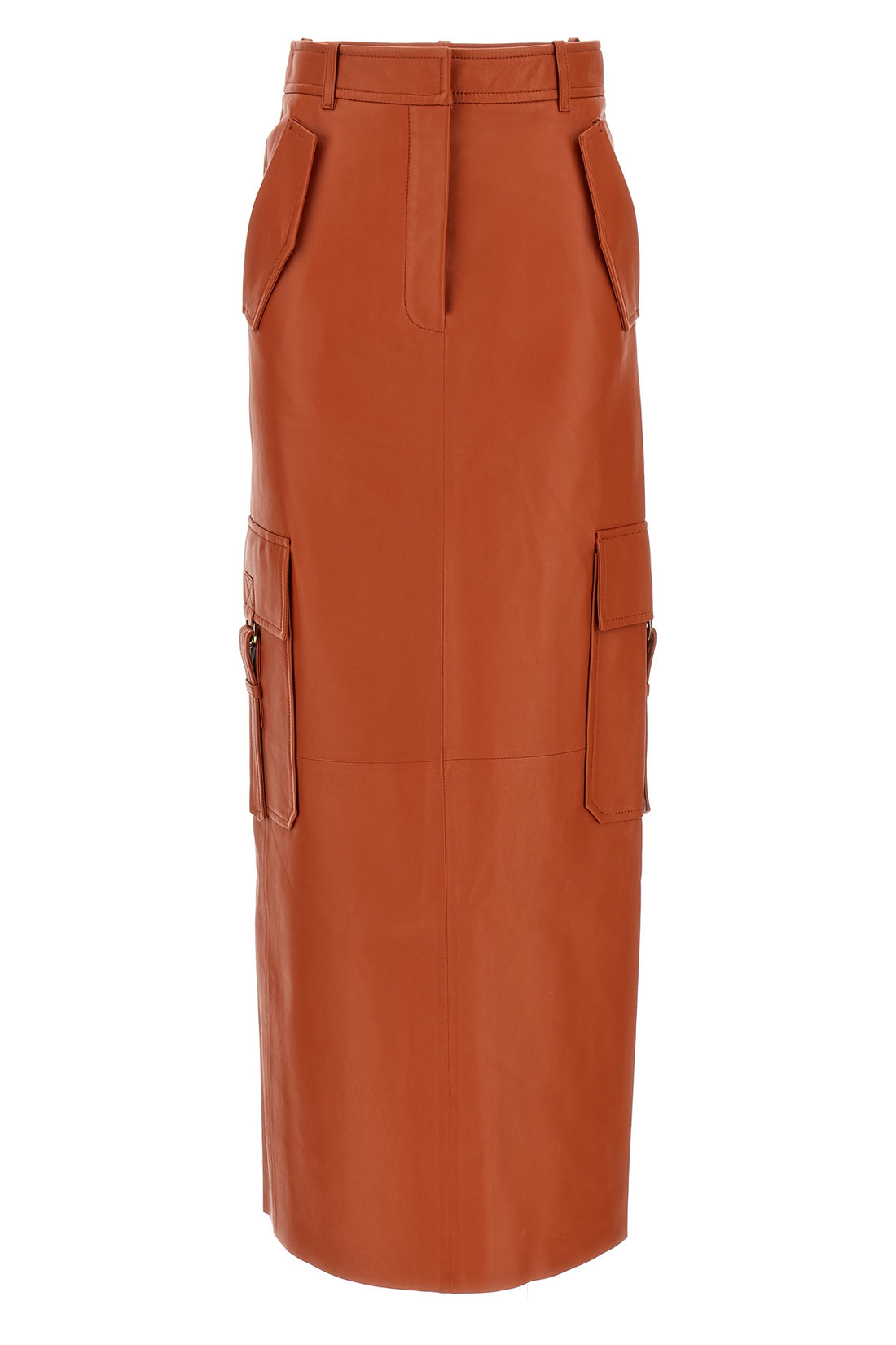 ZIMMERMANN 0 illustration leather midi skirt