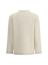 bouclé lamé wool cardigan