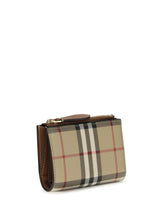 BURBERRY OS check printed canvas wallet 
