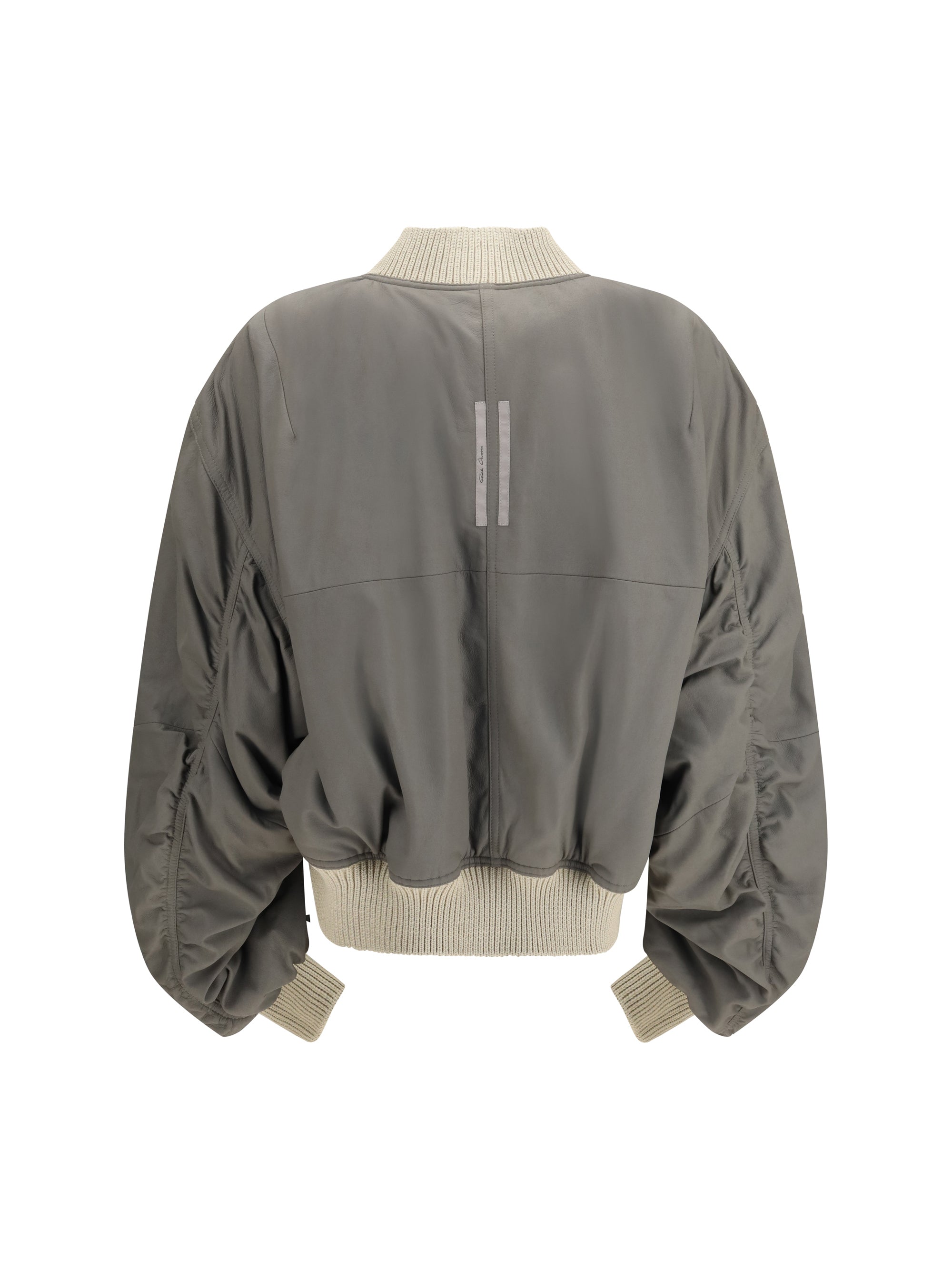 secchia flight bomber in lamb leather