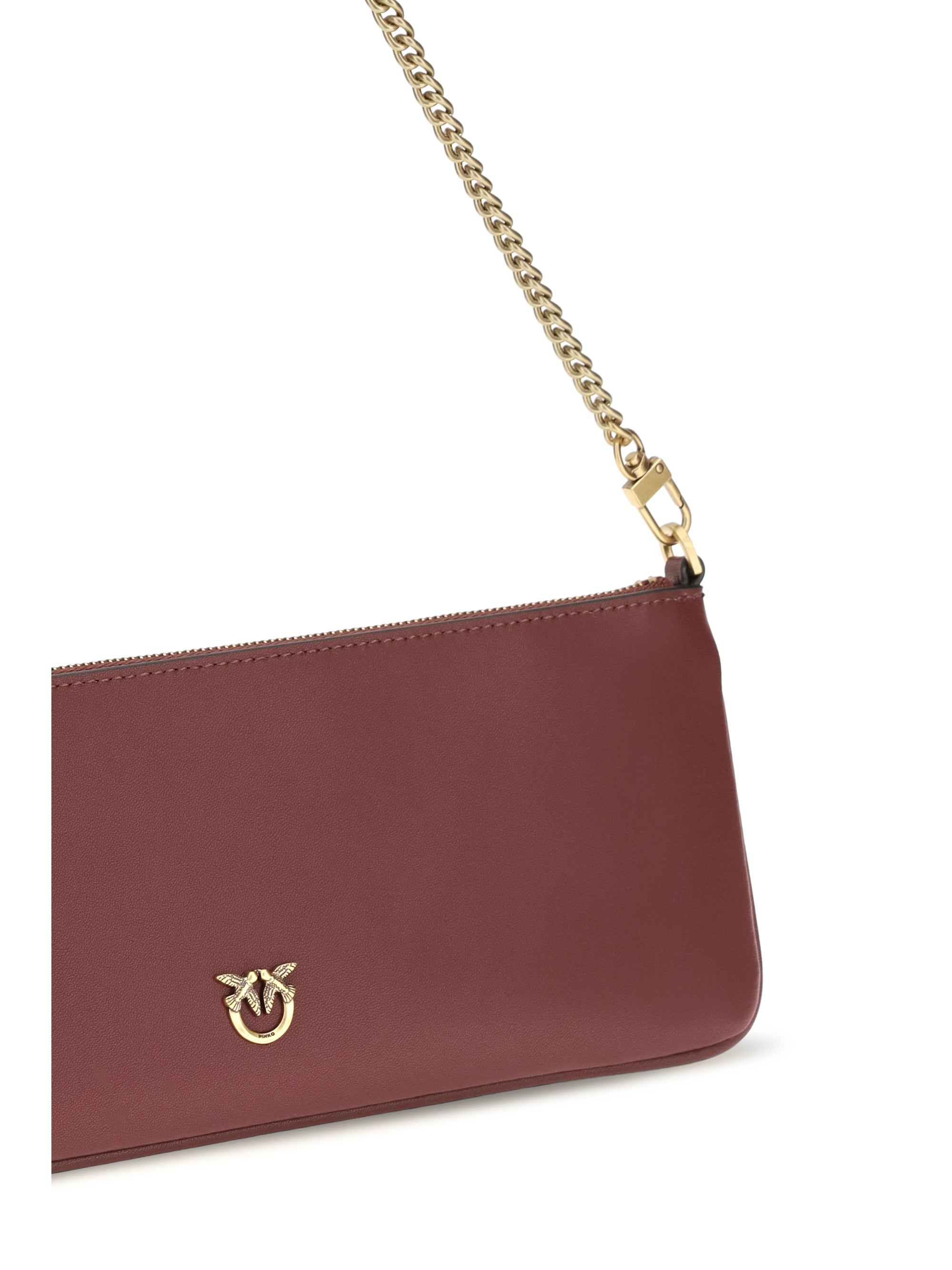 horizontal flat leather shoulder bag