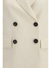 fluid twill jacket in viscose and linen with monile