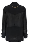 shirt-style jacket in light semi-transparent wool