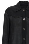 shirt-style jacket in light semi-transparent wool