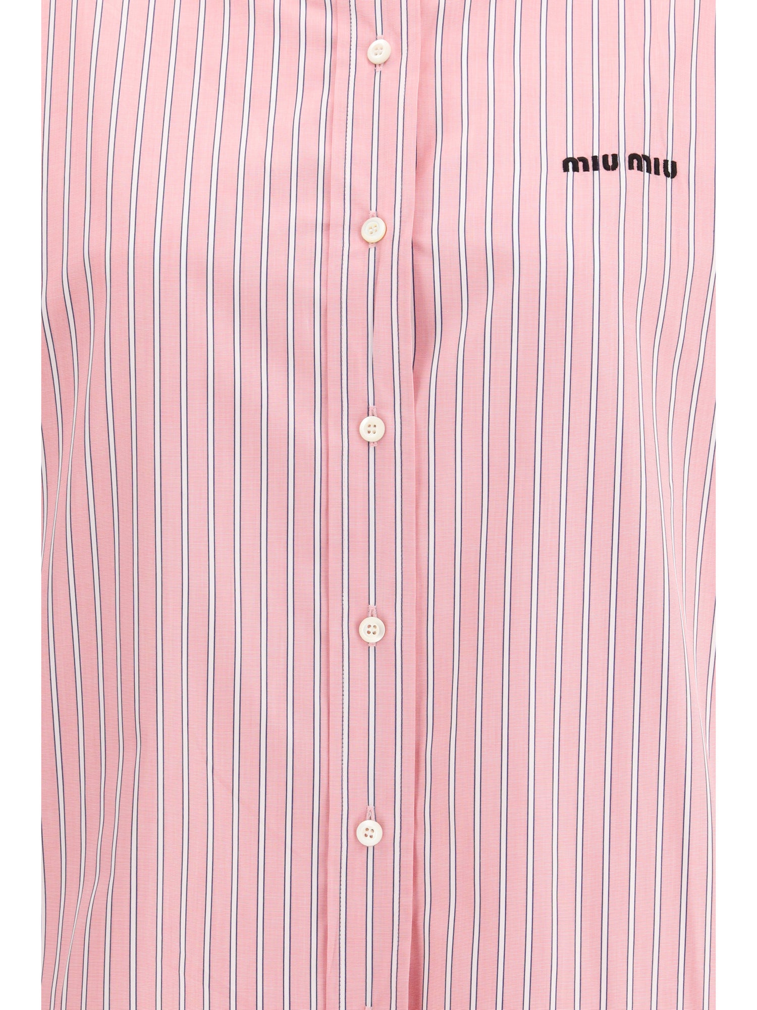 MIU MIU 40 striped poplin shirt