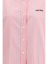MIU MIU 40 striped poplin shirt