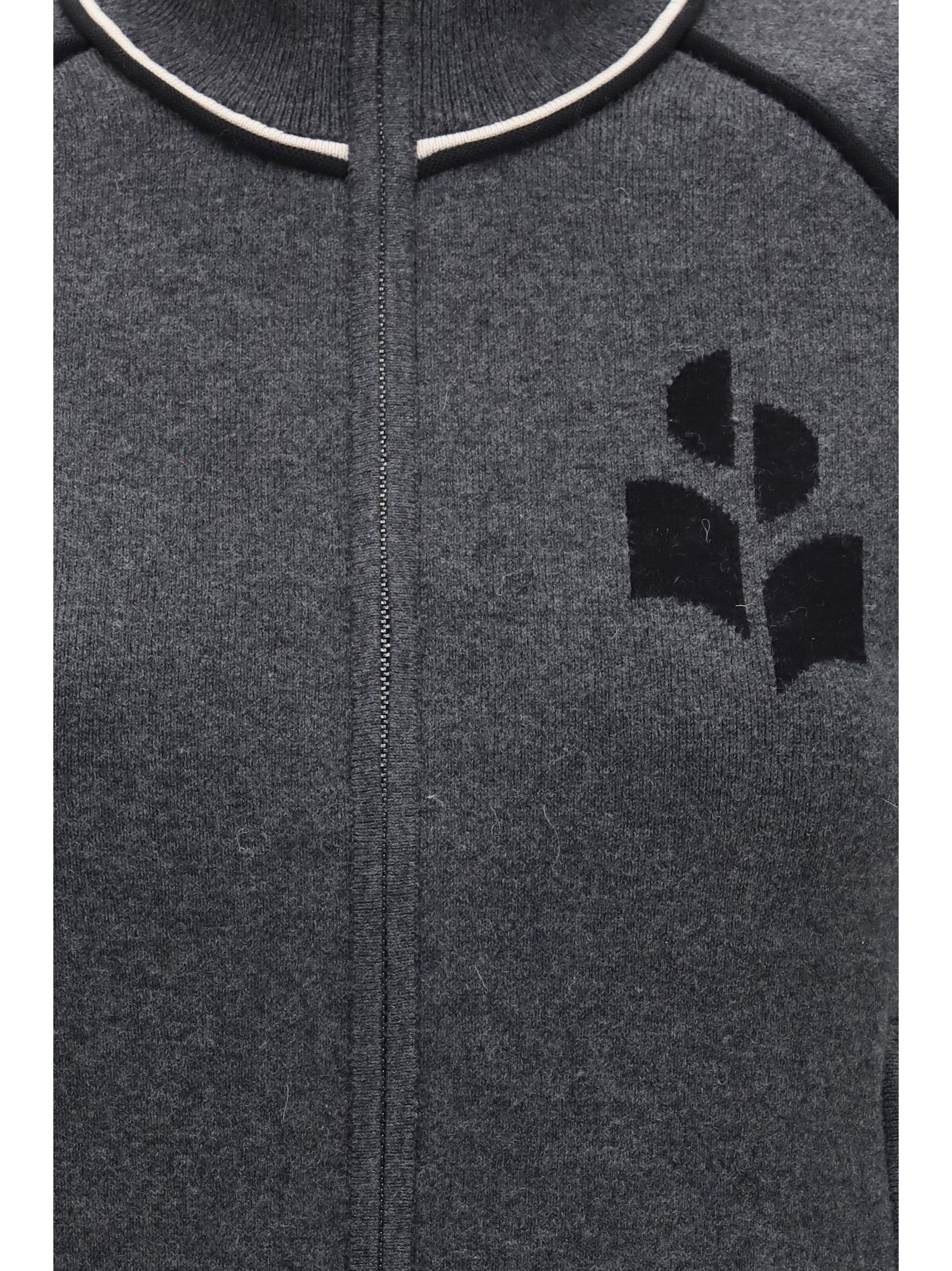lanya logo and zip cardigan