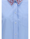 boyfriend poplin shirt with embellished collar
