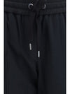 track stretch-fleece pants with monili detailing