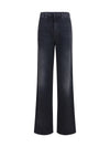 stretch cotton jeans with web stripe