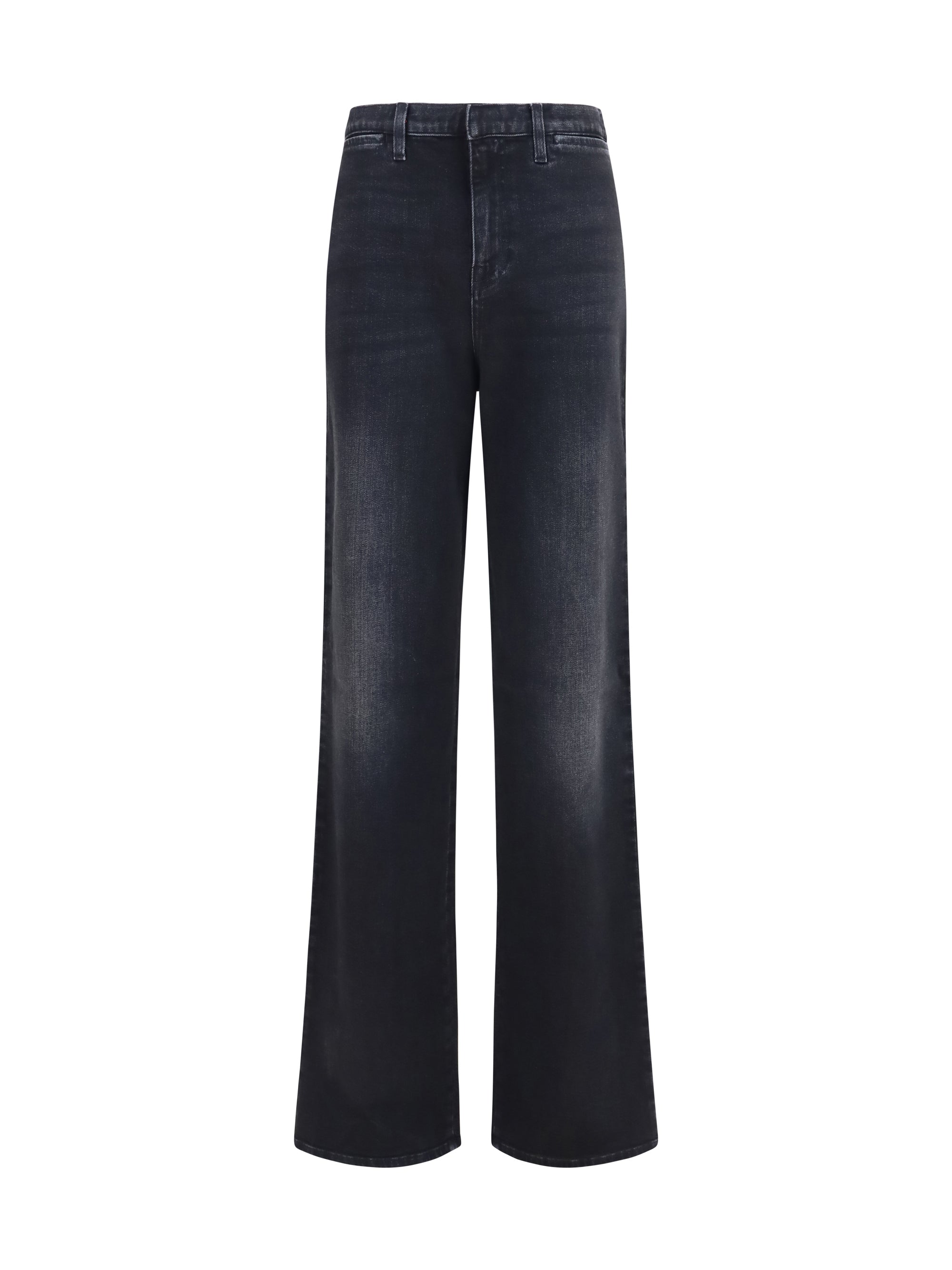 stretch cotton jeans with web stripe