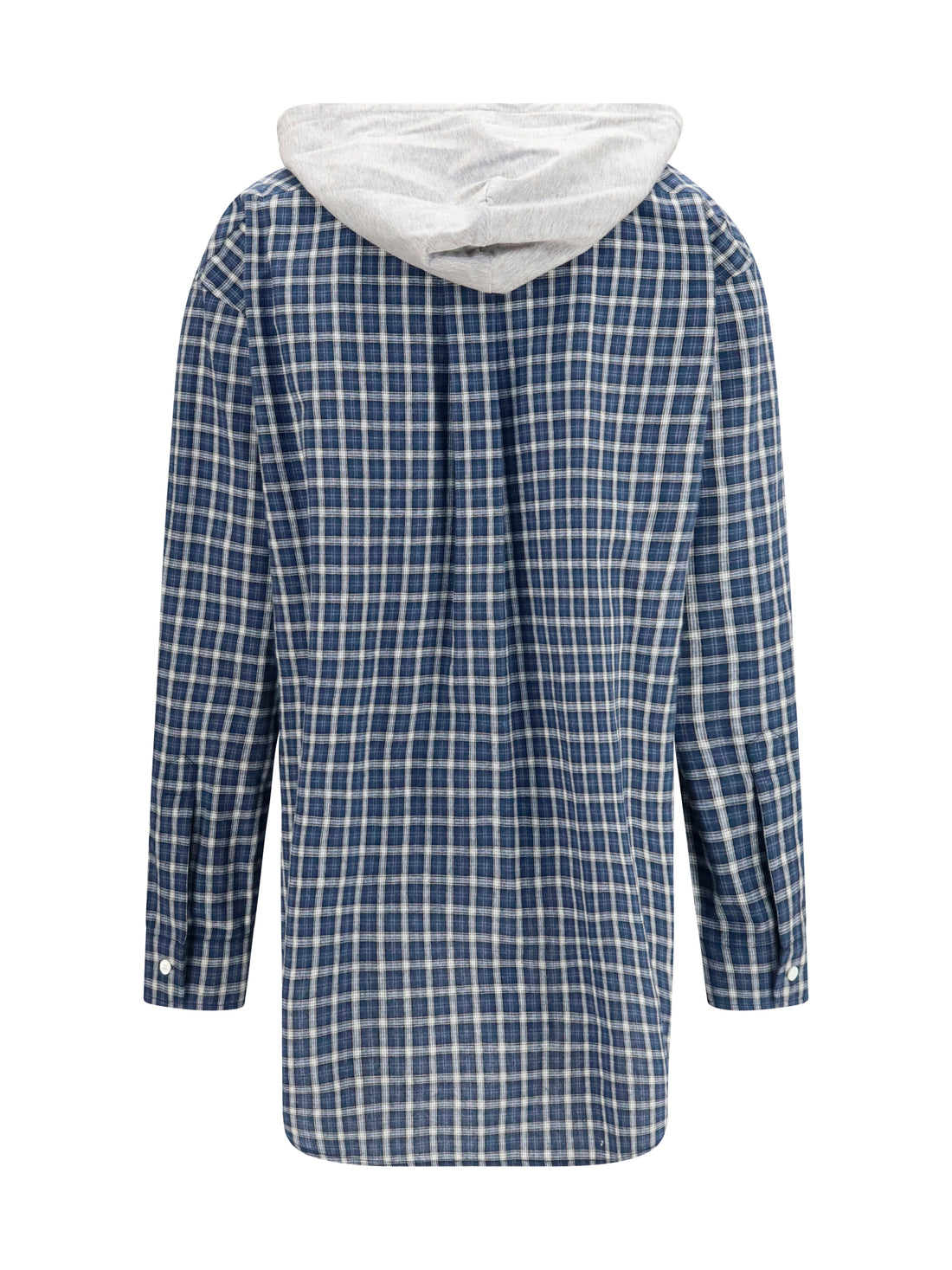 MIU MIU 38 checked hooded shirt