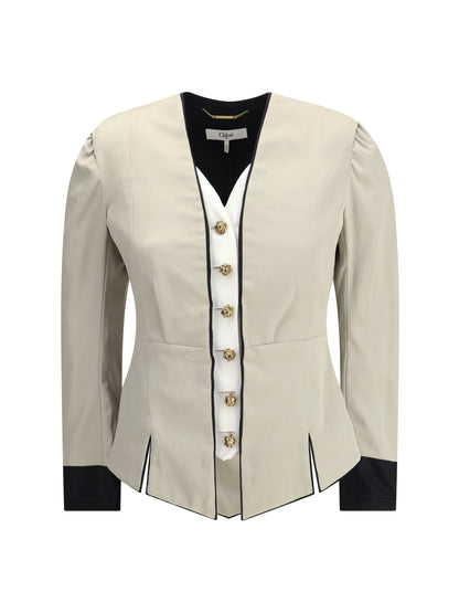CHLOÉ 40 tailored silk jacket