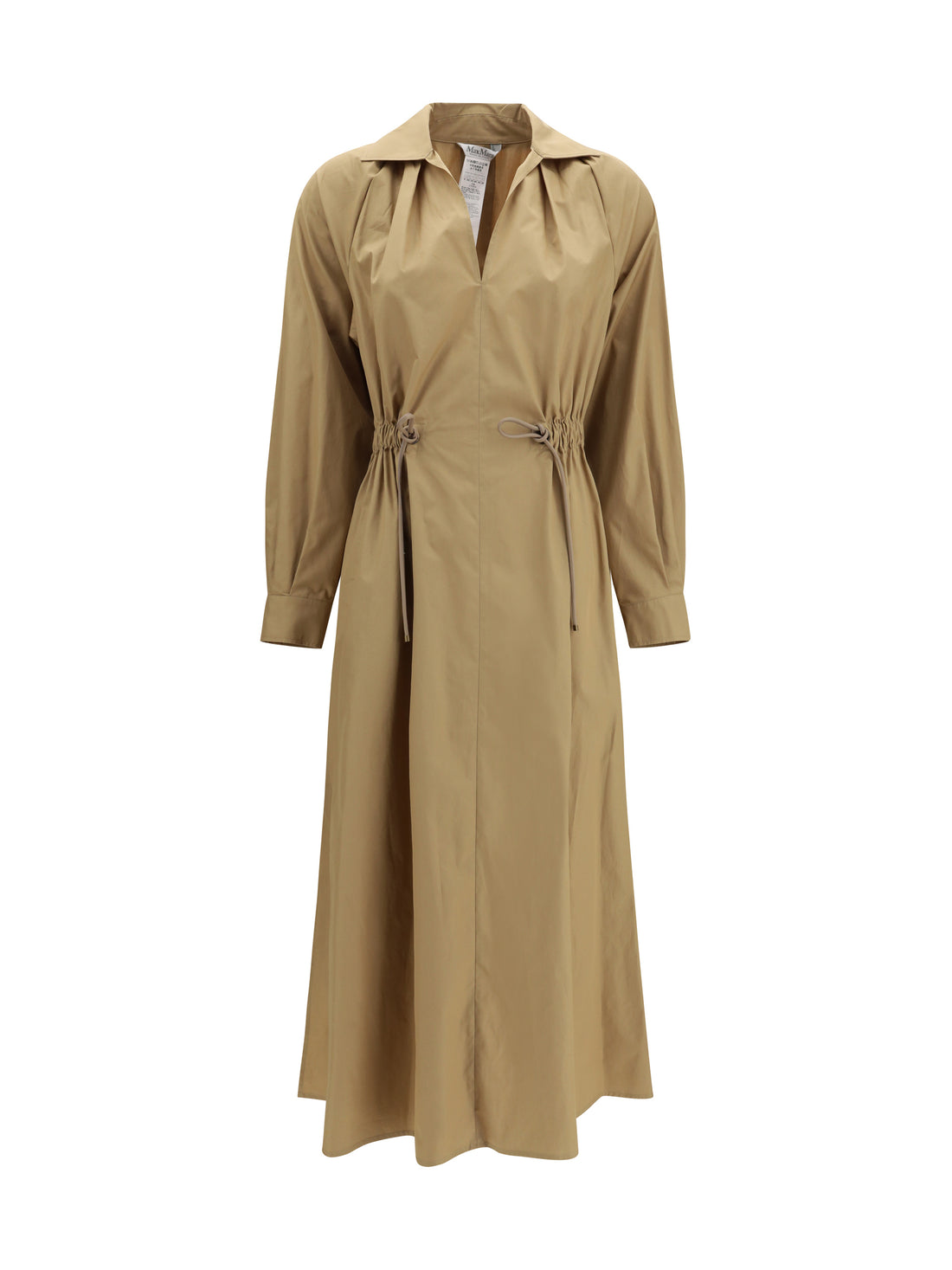 MAX MARA 38 pedaggi midi dress in cotton poplin