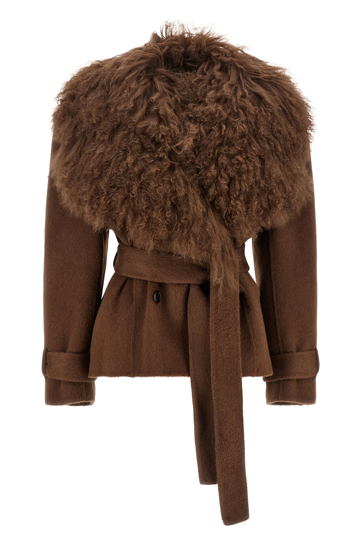 the giuseppe di morabito short coat redefines the codes of outerwear through bol