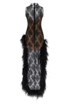 the giuseppe di morabito mini dress defines a scenographic silhouette through a
