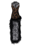 the giuseppe di morabito mini dress defines a scenographic silhouette through a