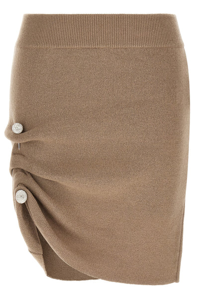the giuseppe di morabito knitted skirt redefines the codes of knitwear through a