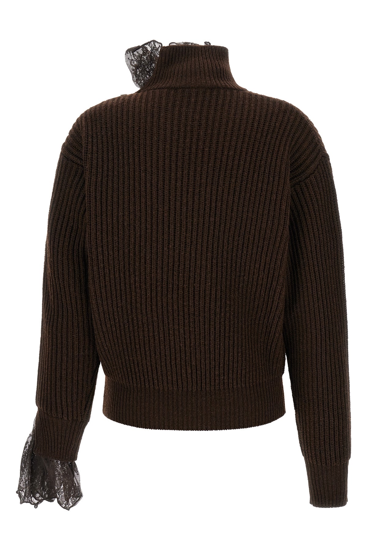 the giuseppe di morabito high neck sweater in pure virgin wool is distinguished