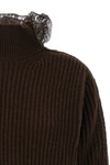 the giuseppe di morabito high neck sweater in pure virgin wool is distinguished