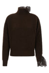 the giuseppe di morabito high neck sweater in pure virgin wool is distinguished