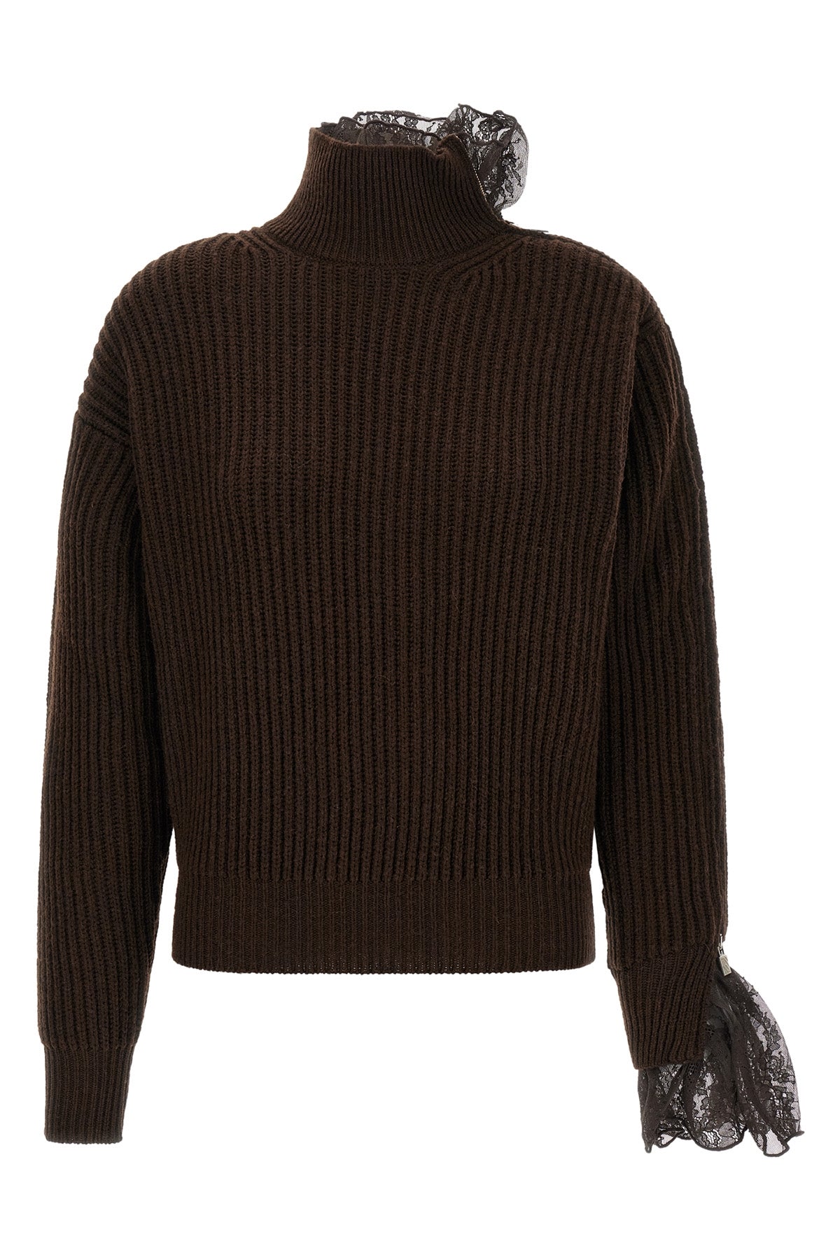 the giuseppe di morabito high neck sweater in pure virgin wool is distinguished
