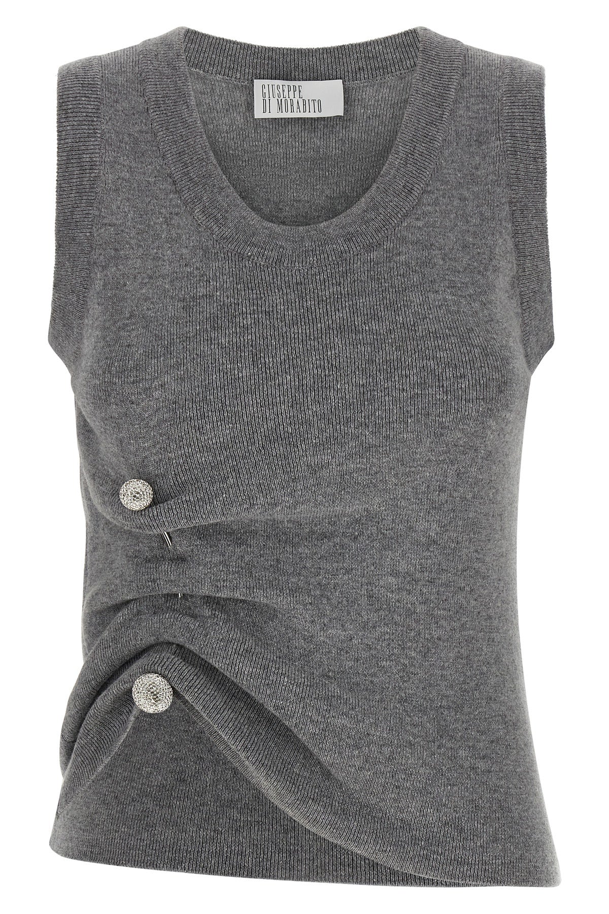 the knitted top giuseppe di morabito redefines the classic sleeveless silhouette
