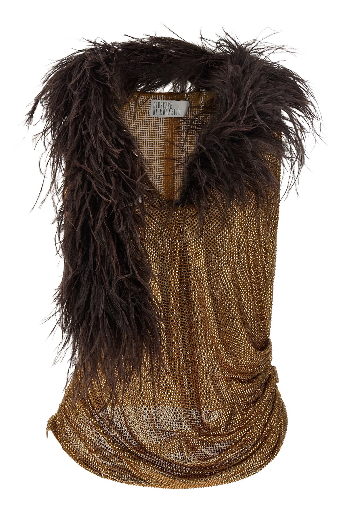 the sleeveless top giuseppe di morabito redefines evening clothing through a sop