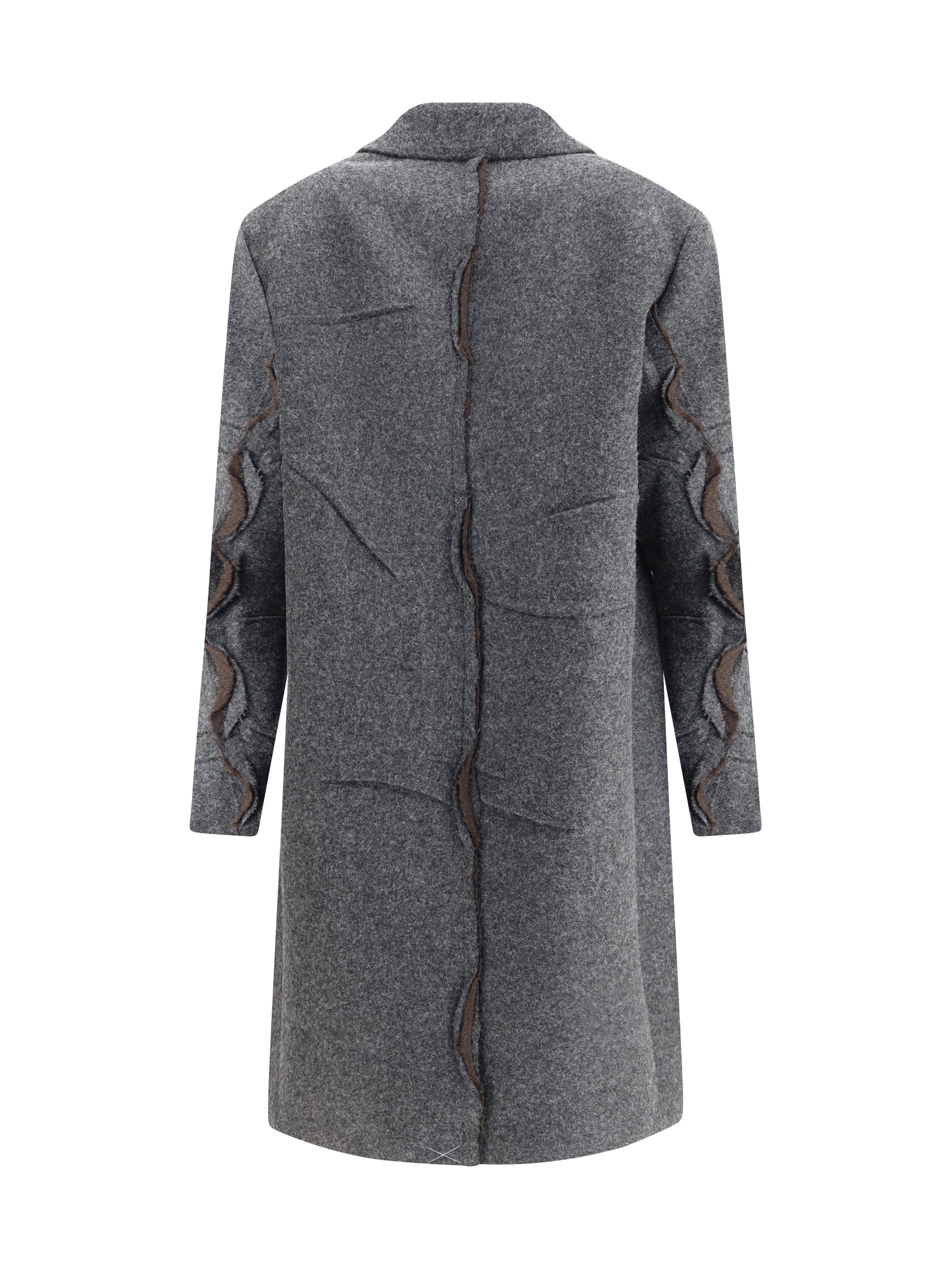 single-breasted shetland wool coat