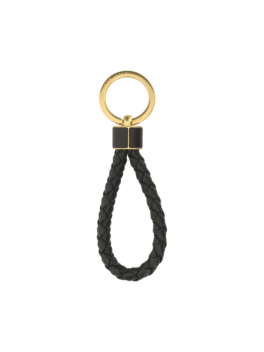 woven leather key ring