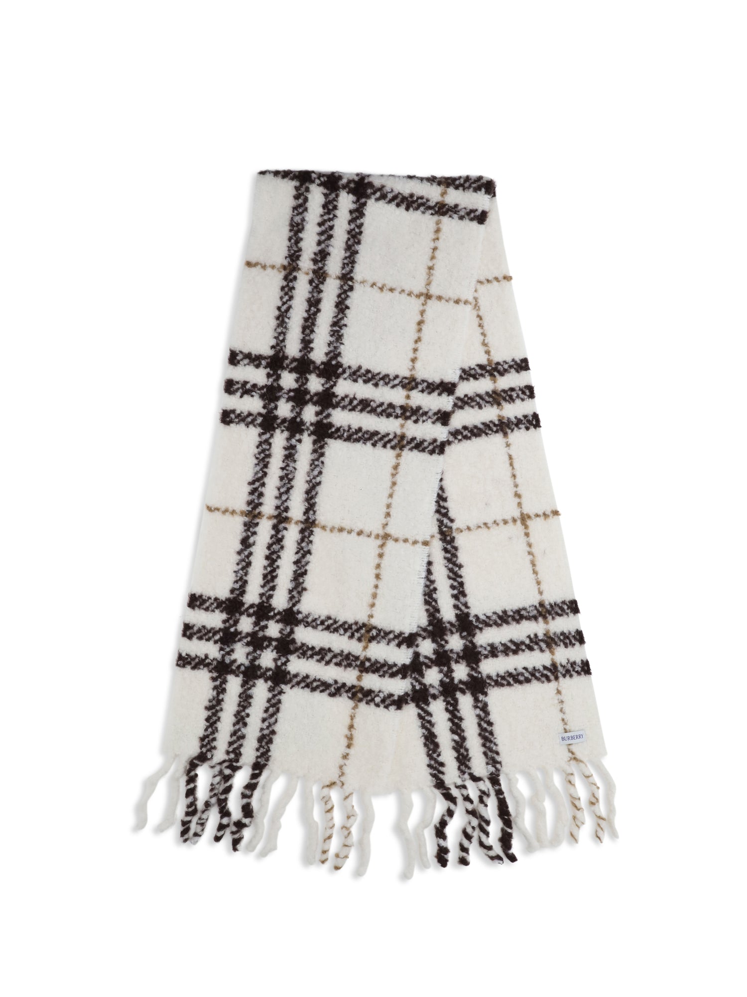 BURBERRY OS alpaca-wool blend bouclé scarf