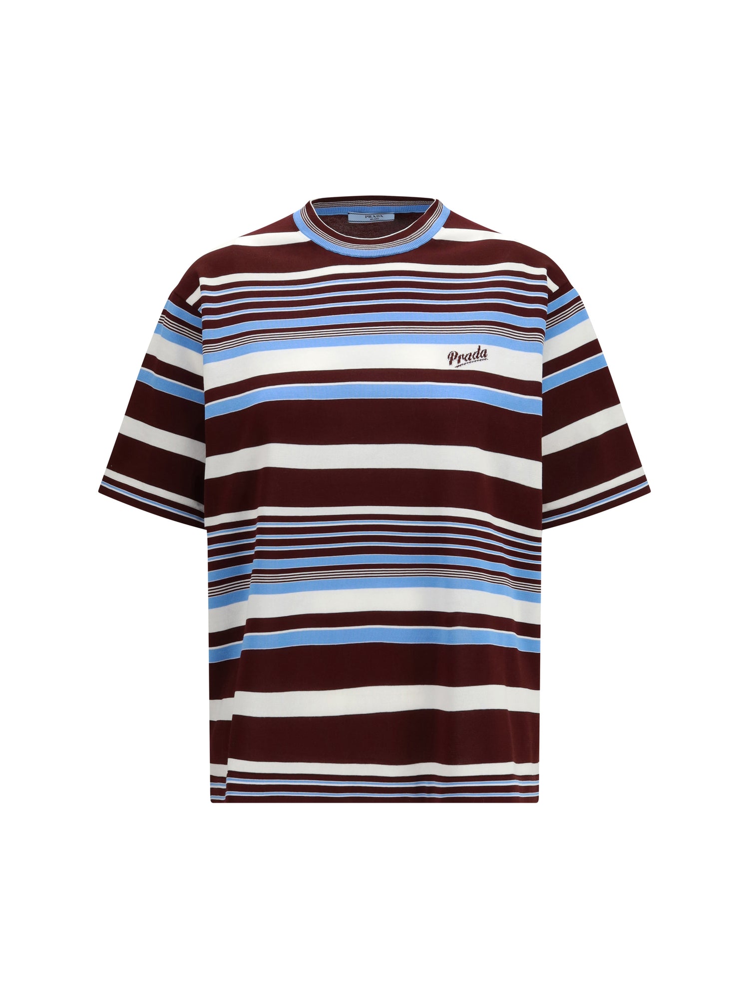 PRADA 42 embroidered cotton t-shirt