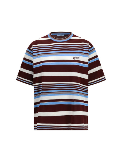 PRADA 42 embroidered cotton t-shirt