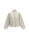 high-neck fleece jacket