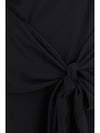 draped-knot crepe mini dress