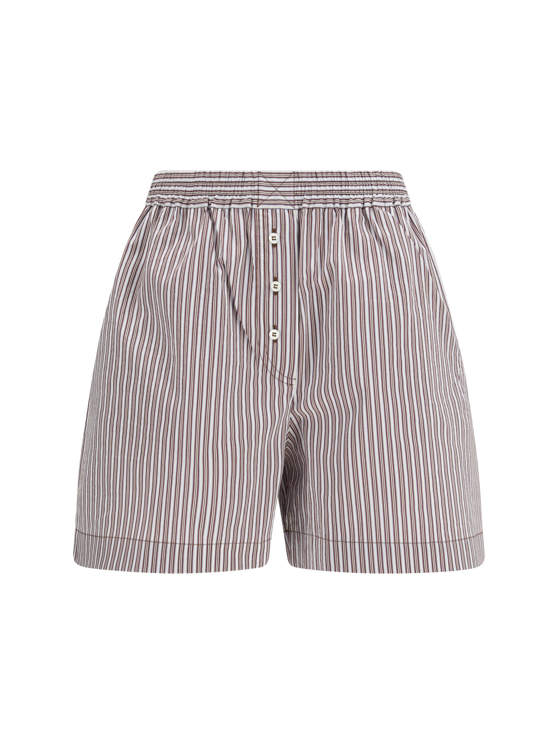BRUNELLO CUCINELLI L striped silk shorts