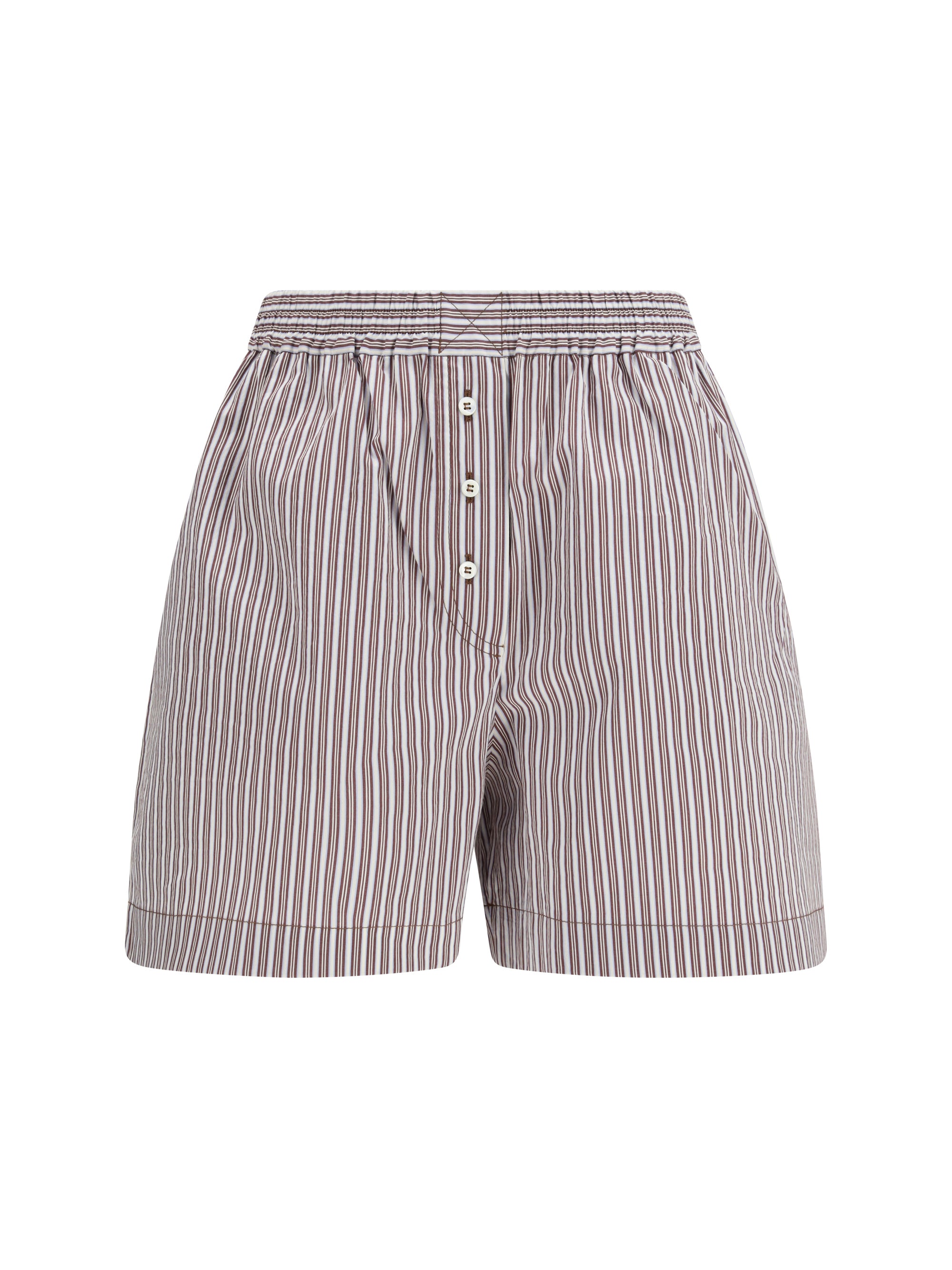 striped silk shorts
