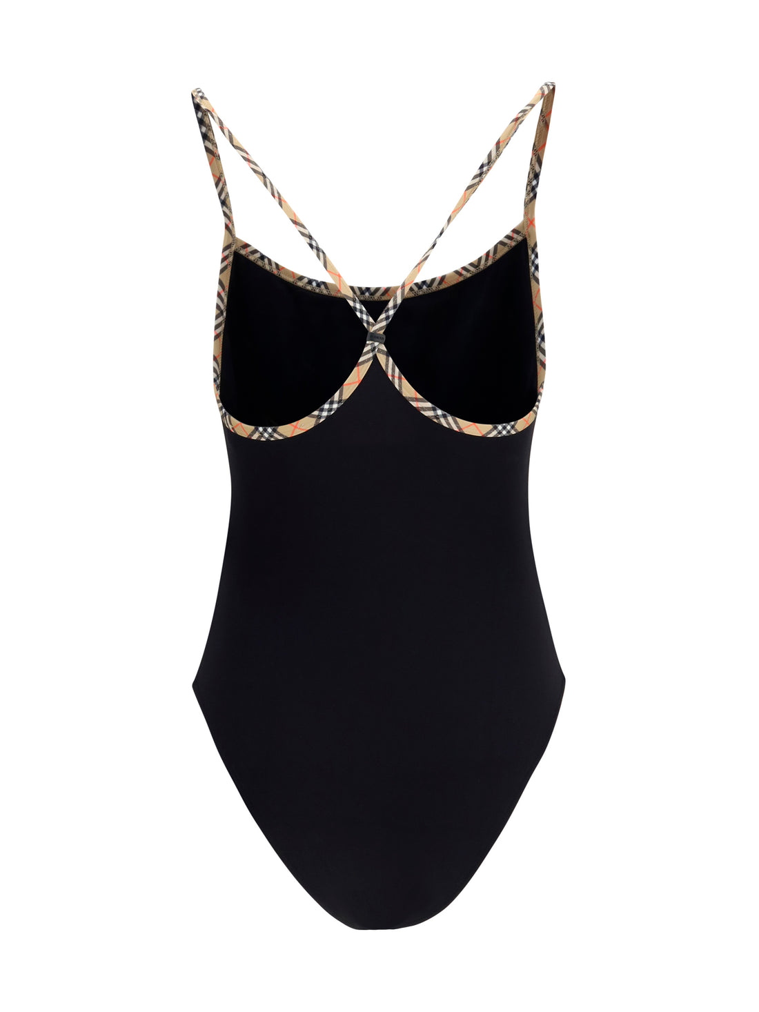 BURBERRY L check trim swimsuit